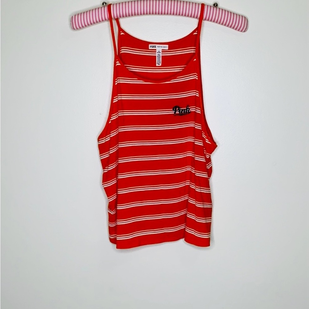 Pink Victoria’s Secret | Orange Striped Spaghetti Strap Cropped Shirt Super Soft